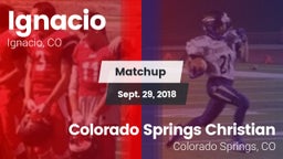 Matchup: Ignacio vs. Colorado Springs Christian  2018
