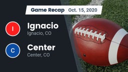 Recap: Ignacio  vs. Center  2020