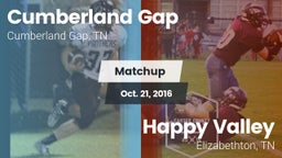 Matchup: Cumberland Gap vs. Happy Valley  2016