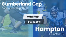 Matchup: Cumberland Gap vs. Hampton  2016