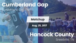 Matchup: Cumberland Gap vs. Hancock County  2017