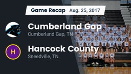 Recap: Cumberland Gap  vs. Hancock County  2017