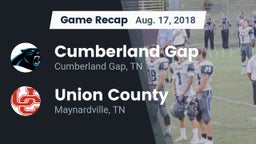 Recap: Cumberland Gap  vs. Union County  2018