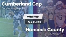 Matchup: Cumberland Gap vs. Hancock County  2018