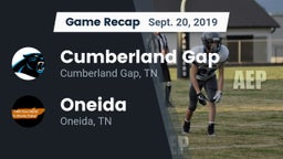 Recap: Cumberland Gap  vs. Oneida  2019