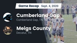 Recap: Cumberland Gap  vs. Meigs County  2020