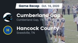 Recap: Cumberland Gap  vs. Hancock County  2020