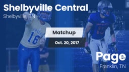 Matchup: Shelbyville Central vs. Page  2017