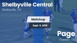 Matchup: Shelbyville Central vs. Page  2019