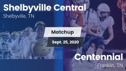 Matchup: Shelbyville Central vs. Centennial  2020