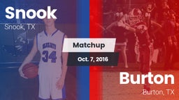 Matchup: Snook vs. Burton  2016