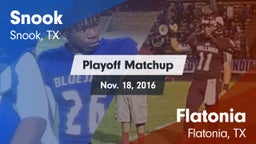 Matchup: Snook vs. Flatonia  2016