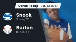 Recap: Snook  vs. Burton  2017