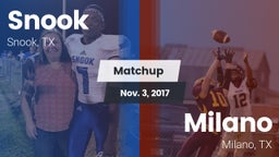 Matchup: Snook vs. Milano  2017