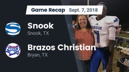 Recap: Snook  vs. Brazos Christian  2018
