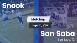 Matchup: Snook vs. San Saba  2018