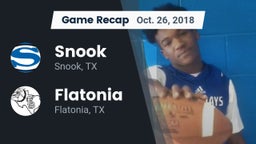 Recap: Snook  vs. Flatonia  2018