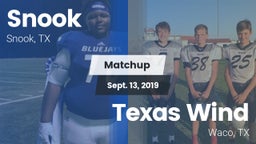 Matchup: Snook vs. Texas Wind 2019
