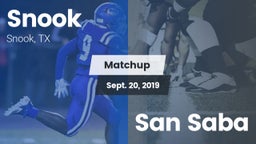 Matchup: Snook vs. San Saba 2019