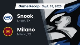 Recap: Snook  vs. Milano  2020