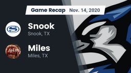 Recap: Snook  vs. Miles  2020