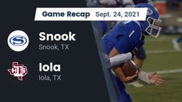 Recap: Snook  vs. Iola  2021