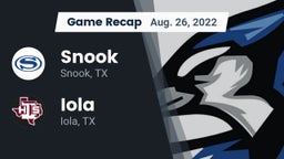 Recap: Snook  vs. Iola  2022