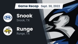 Recap: Snook  vs. Runge  2022