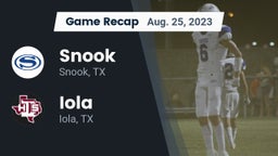 Recap: Snook  vs. Iola  2023