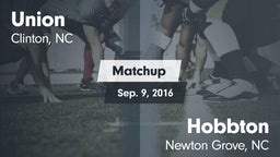 Matchup: Union vs. Hobbton  2016