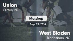 Matchup: Union vs. West Bladen  2016