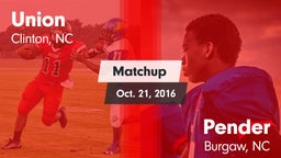 Matchup: Union vs. Pender  2016