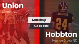Matchup: Union vs. Hobbton  2018