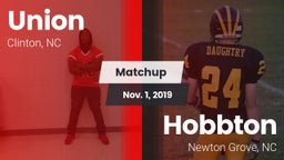 Matchup: Union vs. Hobbton  2019