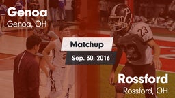 Matchup: Genoa vs. Rossford  2016