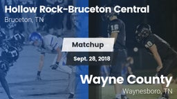 Matchup: Hollow Rock-Bruceton vs. Wayne County  2018