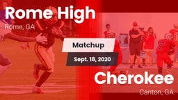 Matchup: Rome High vs. Cherokee  2020