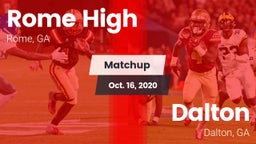 Matchup: Rome High vs. Dalton  2020