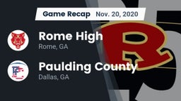 Recap: Rome High vs. Paulding County  2020