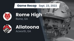 Recap: Rome High vs. Allatoona  2022