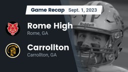 Recap: Rome High vs. Carrollton  2023