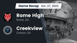 Recap: Rome High vs. Creekview  2023