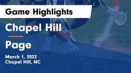 Chapel Hill  vs Page Game Highlights - March 1, 2022