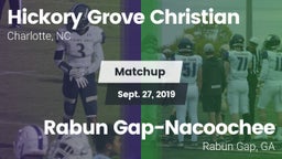 Matchup: Hickory Grove Christ vs. Rabun Gap-Nacoochee  2019