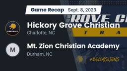 Recap: Hickory Grove Christian  vs. Mt. Zion Christian Academy  2023