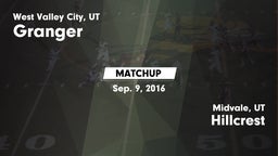 Matchup: Granger vs. Hillcrest   2016