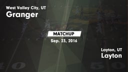 Matchup: Granger vs. Layton  2016