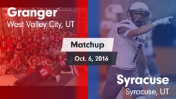 Matchup: Granger vs. Syracuse  2016