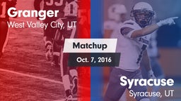 Matchup: Granger vs. Syracuse  2016