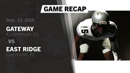 Recap: Gateway  vs. East Ridge  2015